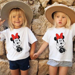 Vintage Mickey and Minnie Mouse Kids Shirt, Classic Mickey and Minnie Toddler Tee, Retro Disney Trip Shirt, Disney Family Vacation Shirt