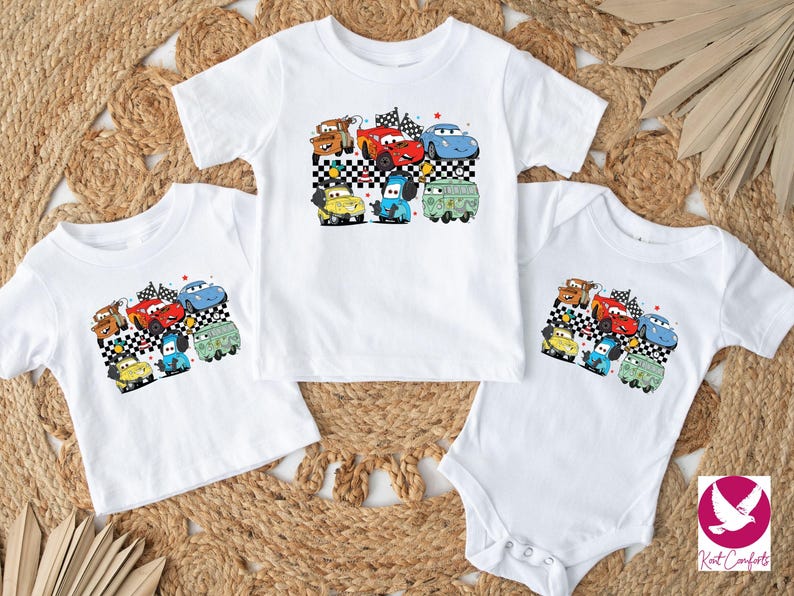 Checkered Disney Cars Toddlers Shirt, Lightning McQueen Gifts For Kids, McQueen and Friends T-Shirt, Tow Mater Tee, Cars Movie Baby Outfit, Disneyland Cars Movie Shirt, Lightning Mcqueen Shirt, Disney Pixar Cars Shirt, Funny Cars Land Shirt