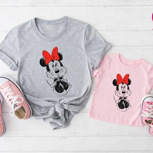 Vintage Mickey and Minnie Mouse Kids Shirt, Classic Mickey and Minnie Toddler Tee, Retro Disney Trip Shirt, Disney Family Vacation Shirt