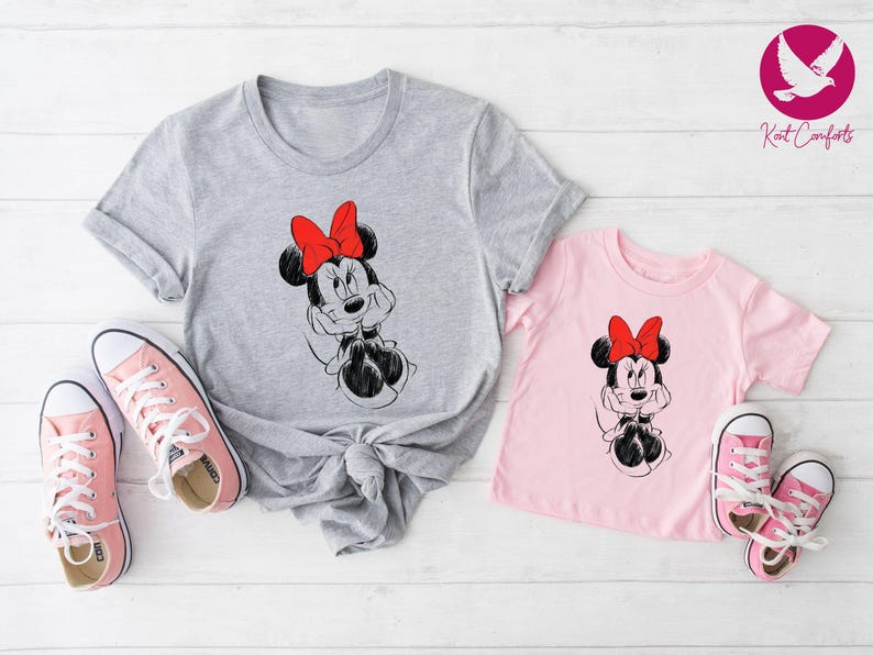 Vintage Mickey and Minnie Mouse Kids Shirt, Classic Mickey and Minnie Toddler Tee, Retro Disney Trip Shirt, Disney Family Vacation Shirt