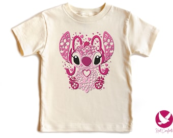 Disneyland Stitch Angel Girls Shirt, Unique Gifts For Girls, Girly Stitch Toddler Tee, Disney Stitch Party T-Shirt, Cute Stitch Baby Onesie®