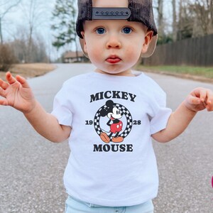 Vintage Disney Mickey Mouse Shirt, Disneyland Mickey Gift For Kids, Retro Mickey Mouse Toddler Tee, Classic Mickey Mouse 1928 Bodysuit, Disney Family Shirt, Disney Trip T-Shirt, Magic Kingdom Baby Onesie®, Disneyworld Classical Mickey Mouse Bodysuit