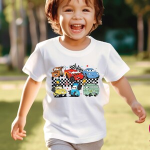 Checkered Disney Cars Toddlers Shirt, Lightning McQueen Gifts For Kids, McQueen and Friends T-Shirt, Tow Mater Tee, Cars Movie Baby Outfit, Disneyland Cars Movie Shirt, Lightning Mcqueen Shirt, Disney Pixar Cars Shirt, Funny Cars Land Shirt