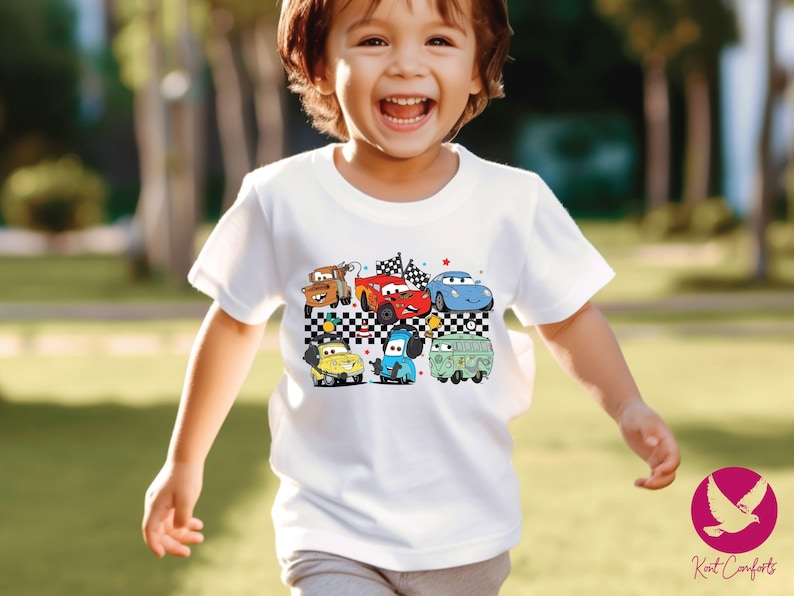 Checkered Disney Cars Toddlers Shirt, Lightning McQueen Gifts For Kids, McQueen and Friends T-Shirt, Tow Mater Tee, Cars Movie Baby Outfit, Disneyland Cars Movie Shirt, Lightning Mcqueen Shirt, Disney Pixar Cars Shirt, Funny Cars Land Shirt