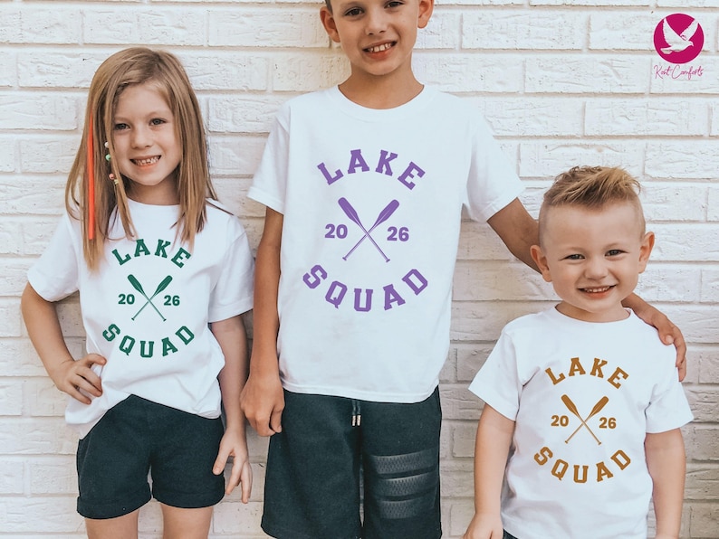 Custom Lake Squad Kids Shirt, Camper Gift, Personalized Lake Squad Toddler Tee, Lake Shirt For Kids, Summer Vacation Tee, Lake Life T-shirt Bild 5