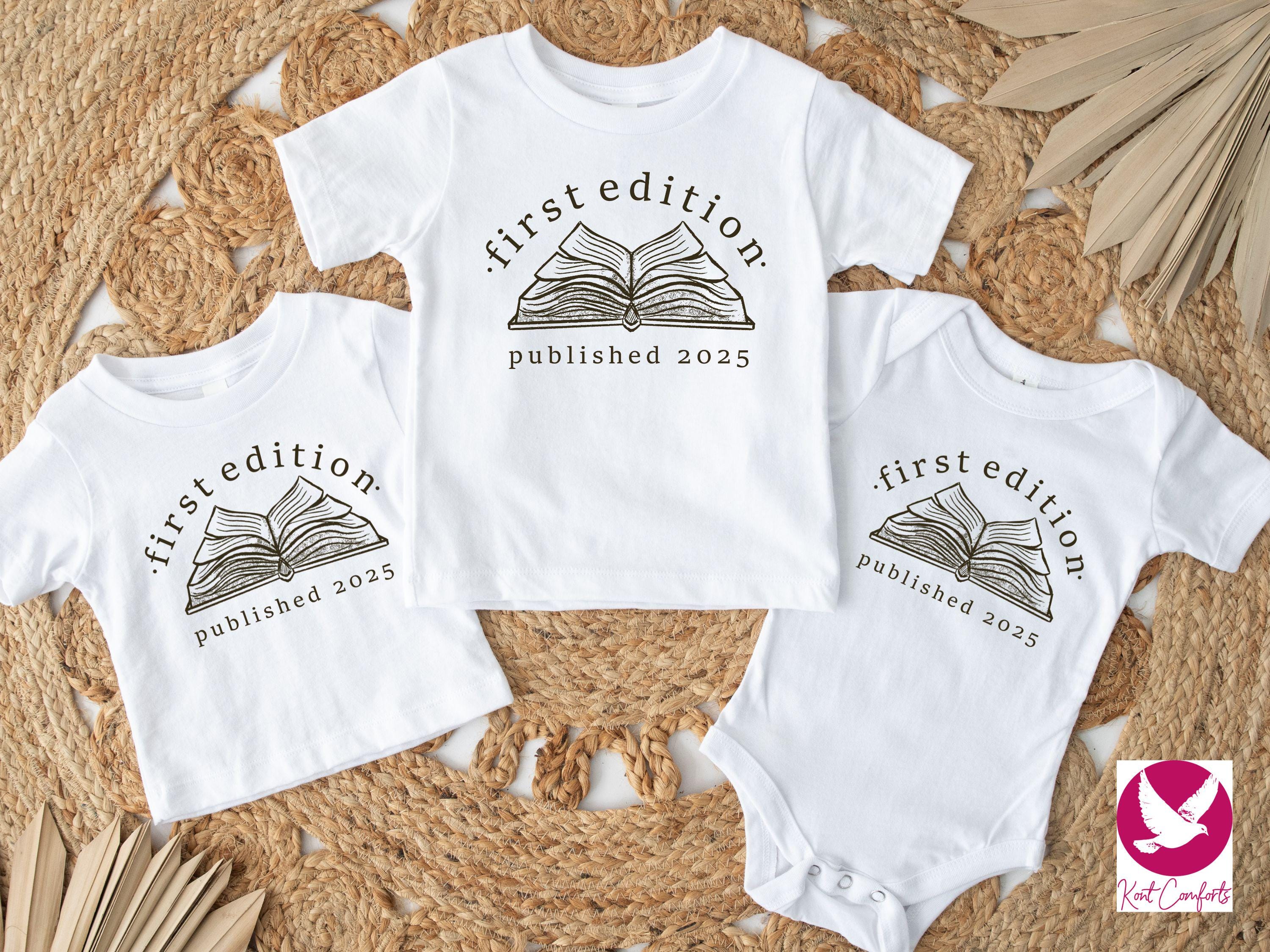 First Addition Published Svg First Edition Published Onesie®, Custom Baby Shower Gift, Personalized ...