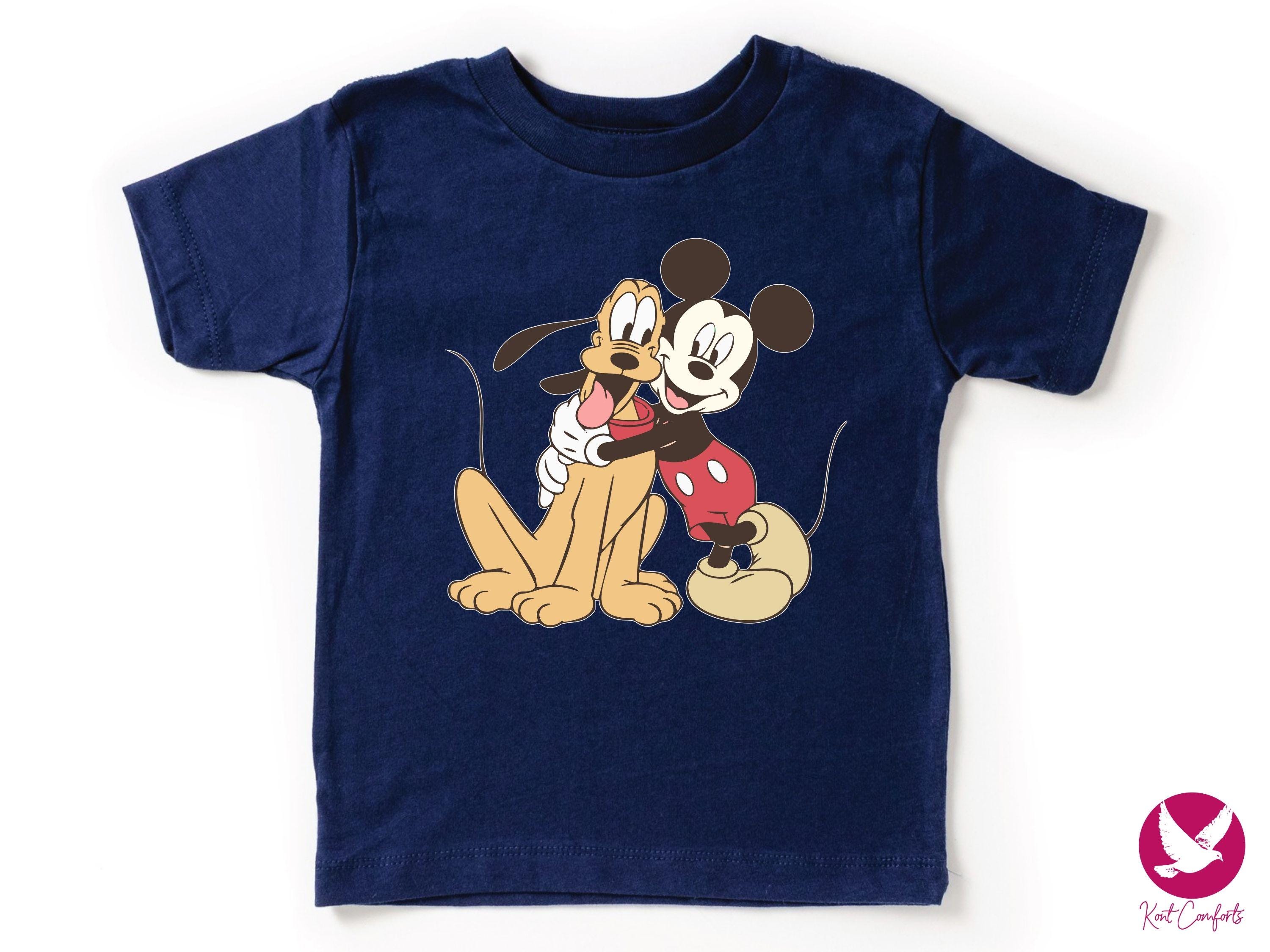 Vintage Disney Mickey Pluto Toddler Shirt, Unique Mickey