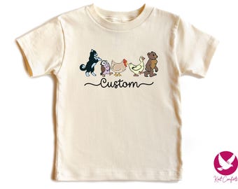 Personalized Little Bear Kids Shirt, Animal Friends Gift, Custom Little Bear Birthday Toddler Tee, Vintage 90's Cartoons T-Shirt, Animal Tee