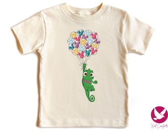 Disney Pascal With Mickey Balloons Kids Shirt, Pascal Gifts For Kids, Rapunzel Pascal Toddler Tee, Funny Pascal T-Shirt, Cute Pascal Onesie®