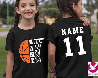 Personalized Kids Basketball Shirt, Basketball Lover Kids Gift, Custom Basketball Toddler Shirt, Basketball Kids Sweatshirt, Basketball Tee