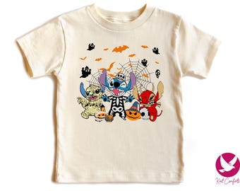 Funny Stitch Kids Halloween Shirt, Kids Halloween Gift, Disney Stitch Halloween Toddler Tee, Disney Halloween Kids T-shirt, Stitch Fall Tee