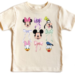 Mickey Friends Coquette Bow Kids Shirt, Disney Gifts For Girls, Girly Birthday T-Shirt, Disney Family Coquette Bow Tee, Cute Disney Baby Tee