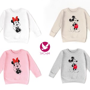 Vintage Mickey and Minnie Mouse Kids Shirt, Classic Mickey and Minnie Toddler Tee, Retro Disney Trip Shirt, Disney Family Vacation Shirt