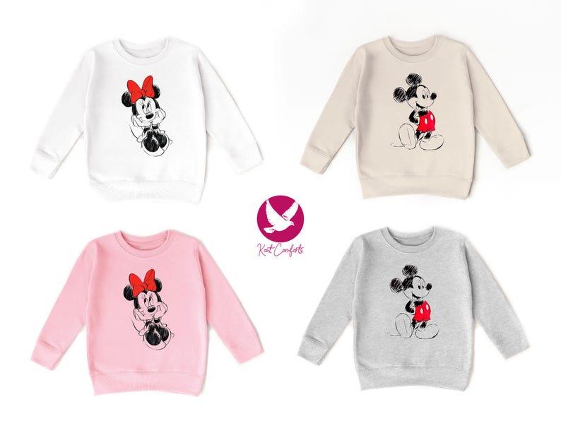 Vintage Mickey and Minnie Mouse Kids Shirt, Classic Mickey and Minnie Toddler Tee, Retro Disney Trip Shirt, Disney Family Vacation Shirt