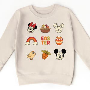 Easter Disney Sweatshirt, Easter Gift For Kids, Easter Disney Vacation Toddler Sweatshirt, Mickey Minnie Kids Easter Sweater, Disney Sweater