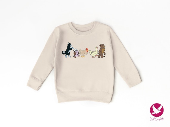 Little Bear Toddler Sweatshirt, Vintage Animal Friends Gift, 90's Cartoons Kids Sweatshirt, Little Bear Toddler Crewneck, Animals Sweatshirt
