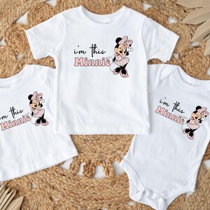 I’m This Minnie Girls Shirt, Unique Gift For Girls, Disney Minnie Birthday Party Tee, Trendy Minnie Mouse T-Shirt, Minnie Baby Girl Tee, Disney Minnie Coquette Bow Shirt, Girls Disney Trip Shirt, Vintage Girly Disney Shirt, Birthday Gifts For Girls