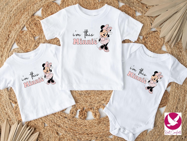 I’m This Minnie Girls Shirt, Unique Gift For Girls, Disney Minnie Birthday Party Tee, Trendy Minnie Mouse T-Shirt, Minnie Baby Girl Tee, Disney Minnie Coquette Bow Shirt, Girls Disney Trip Shirt, Vintage Girly Disney Shirt, Birthday Gifts For Girls