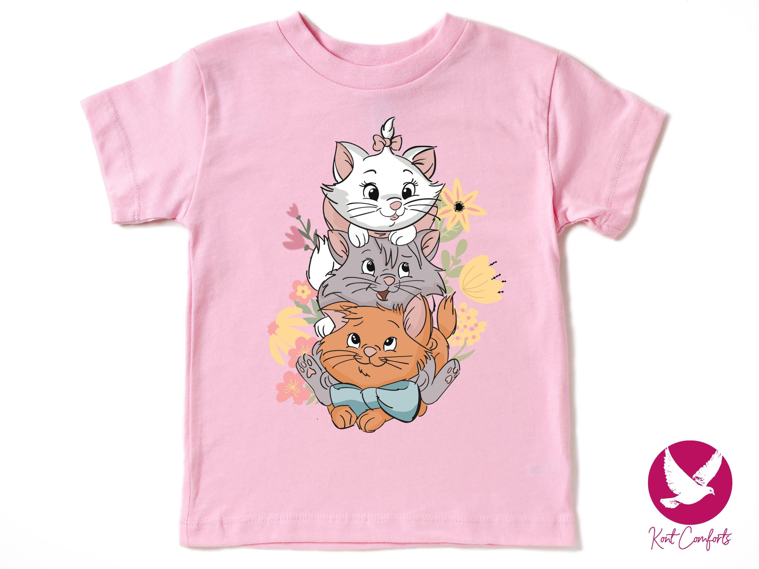 Vintage 70s the Aristocats Kids Floral Shirt, Disney the