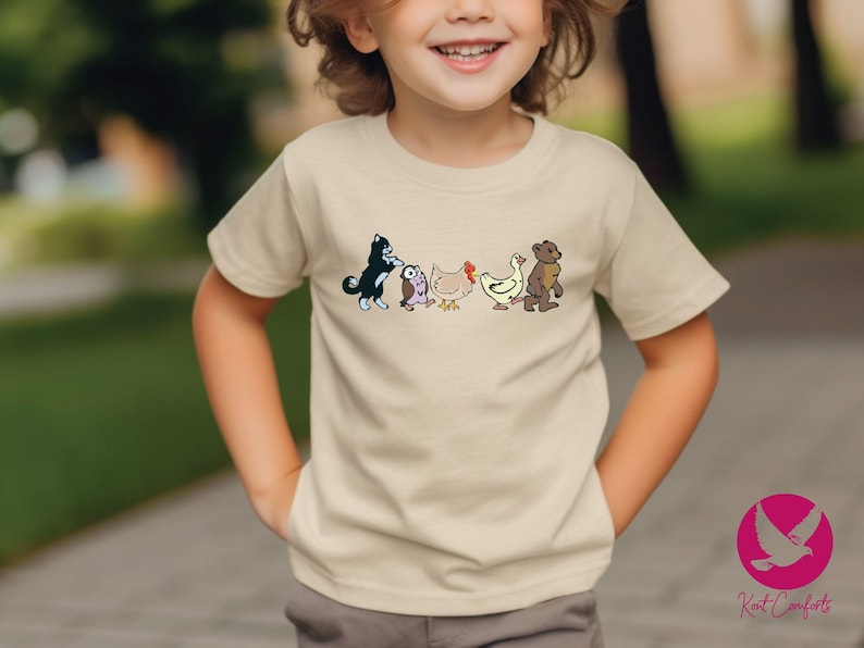 Little Bear Toddler Shirt, Vintage Animal Friends Gift, 90's Cartoons T-Shirt, Animal Friends Kids Tee, Cute Animals TV Series Bodysuits, Animated TV Show Tee, Retro Animal Friends T-Shirt, Nostalgic 90's Kids Shirts, Boho Natural Baby Bodysuits
