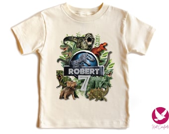 Custom Dinosaurs Kids Birthday Shirt, Birthday Gift For Kids, Personalized Kids Dinosaur T-shirt, Dinosaur Tee, Dinosaurs Kids Sweatshirt