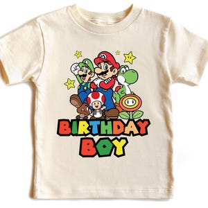 Custom Mario Friends Birthday Boy Shirt, Unique Birthday Gift For Boys, Personalized Mario Birthday Boy Toddler Tee, Super Mario Baby Tee, Personalized Super Mario Sweatshirt, Custom Mario Birthday Toddler T-Shirt, Mario Birthday Party Tee