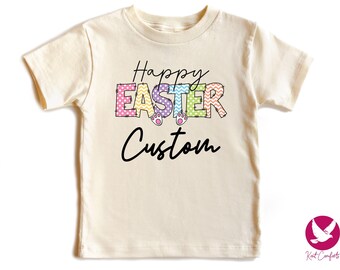 Custom Happy Easter Kids Shirt, Easter Gift For Kids, Personalized Easter Day Toddler T-shirt, Kids Easter Tee, Cute Easter Day Onesie®