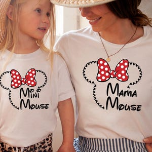 Minnie Mouse Mama Mini Girls Shirt, Mothers Day Gift, Disney Mom And Daughter Tee, Mommy And Me T-shirt, Disney Family Vacation Sweatshirt