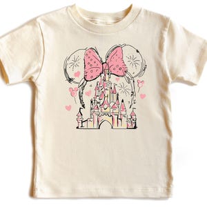 Disney Minnie Mouse Castle Girls Shirt, Trendy Disney Gift For Girls, Minnie Mouse Coquette Bow Toddler Tee, Magic Kingdom Baby Onesie®