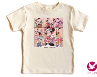 Mickey's Very Merry Christmas Kids Shirt, Mickey and Friends Christmas Gifts, Disney Characters Xmas Party Tee, Santa Mickey Minnie Onesie®