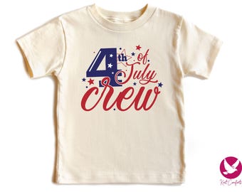 4th of July Crew Kids Shirt, 4th of July Gift, Fourth of July Crew Family Matching Tee, Independence Day Toddler Shirt, Patriotic T-shirt