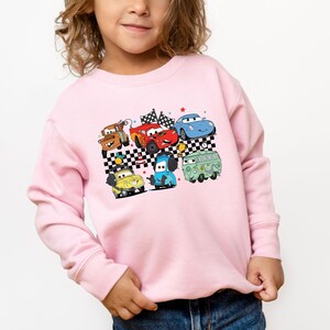 Checkered Disney Cars Toddlers Shirt, Lightning McQueen Gifts For Kids, McQueen and Friends T-Shirt, Tow Mater Tee, Cars Movie Baby Outfit