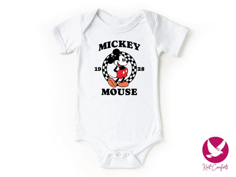 Vintage Disney Mickey Mouse Shirt, Disneyland Mickey Gift For Kids, Retro Mickey Mouse Toddler Tee, Classic Mickey Mouse 1928 Bodysuit, Disney Family Shirt, Disney Trip T-Shirt, Magic Kingdom Baby Onesie®, Disneyworld Classical Mickey Mouse Bodysuit