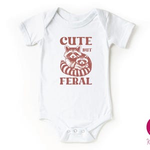 Cute But Feral Raccoon Toddler Shirt, Raccoon Lover Gift, Retro Feral Kid Tshirts, Trendy Raccoon Kids Tee, Cute Raccoon Lover Bodysuits, Boho Natural Kids Toddler Youth Tee, Sarcastic Snark Racoon Shirt, Funny Quote Women's Tee, Christmas Raccoon
