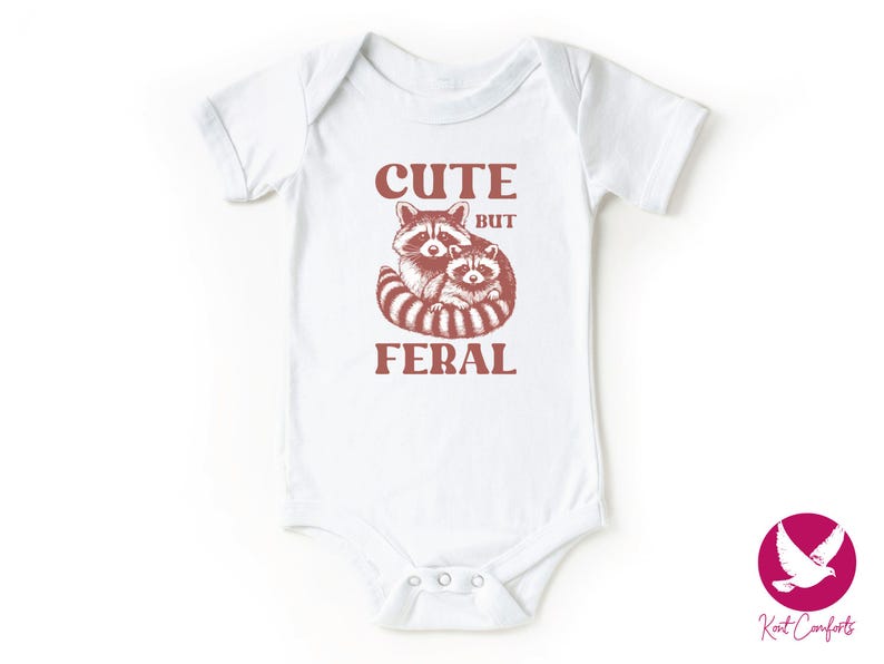 Cute But Feral Raccoon Toddler Shirt, Raccoon Lover Gift, Retro Feral Kid Tshirts, Trendy Raccoon Kids Tee, Cute Raccoon Lover Bodysuits, Boho Natural Kids Toddler Youth Tee, Sarcastic Snark Racoon Shirt, Funny Quote Women's Tee, Christmas Raccoon