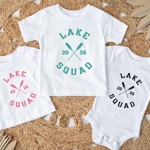 Custom Lake Squad Kids Shirt, Camper Gift, Personalized Lake Squad Toddler Tee, Lake Shirt For Kids, Summer Vacation Tee, Lake Life T-shirt