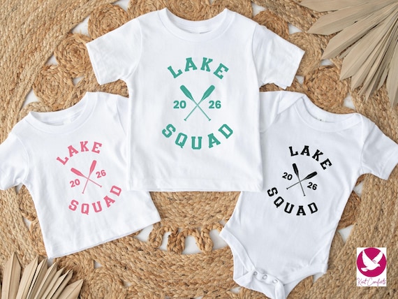 Custom Lake Squad Kids Shirt, Camper Gift, Personalized Lake Squad Toddler Tee, Lake Shirt For Kids, Summer Vacation Tee, Lake Life T-shirt