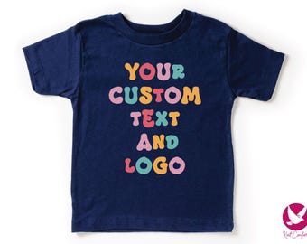 Custom Text And Logo Kids Shirt, Personalized Birthday Gift For Kids, Custom Text And Logo Toddler Tshirt, Personalized Text Kids Sweatshirt