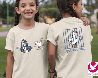 Silly Goose Kids Shirt, Kids Birthday Gift, Got Too Silly Toddler T-shirt, Funny Animal Tee, Silly Goose Kids Sweater, Cute Goose Onesie®