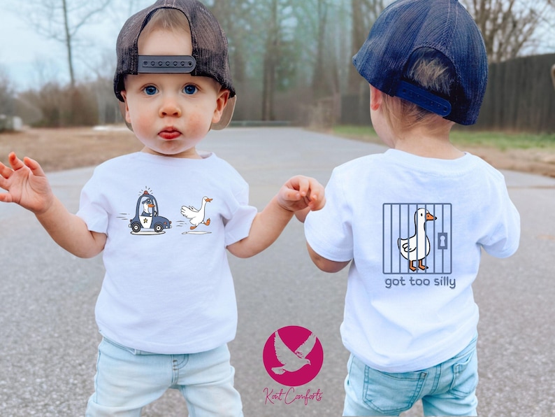 Silly Goose Kids Shirt, Kids Birthday Gift, Got Too Silly Toddler T-shirt, Funny Animal Tee, Silly Goose Kids Sweater, Cute Goose Onesie®