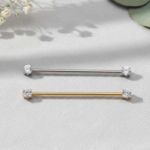 ASTM F136 Titanium Threadless Industrial Barbell