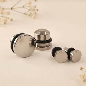 A Pair of ASTM F136 Titanium Single Flared Plugs with O-Rings