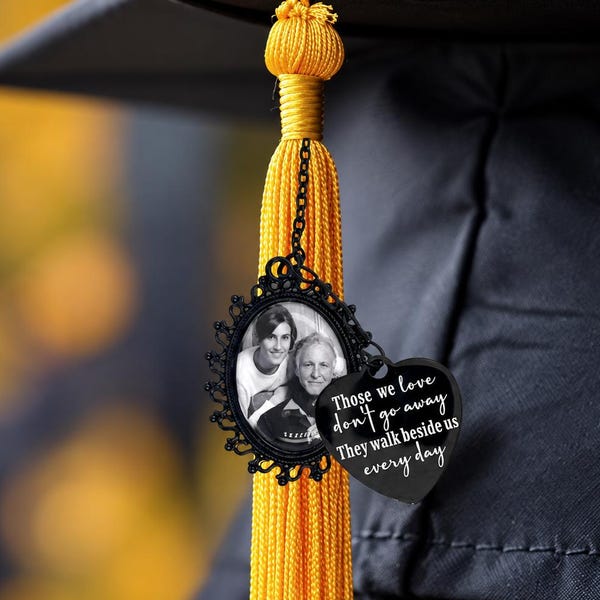 Personalized Graduation Photo Charm | Memorial Tassel Charm | Grad Cap Keepsake Gift