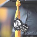 Personalized Graduation Memorial Photo Tassel Charm | Custom Cap Grad Keepsake with Loving Memory Saying
