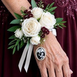 Mother of the Bride Gift Personalized Wedding Bouquet Charms | Photo Memory Locket Keepsake Remembrance