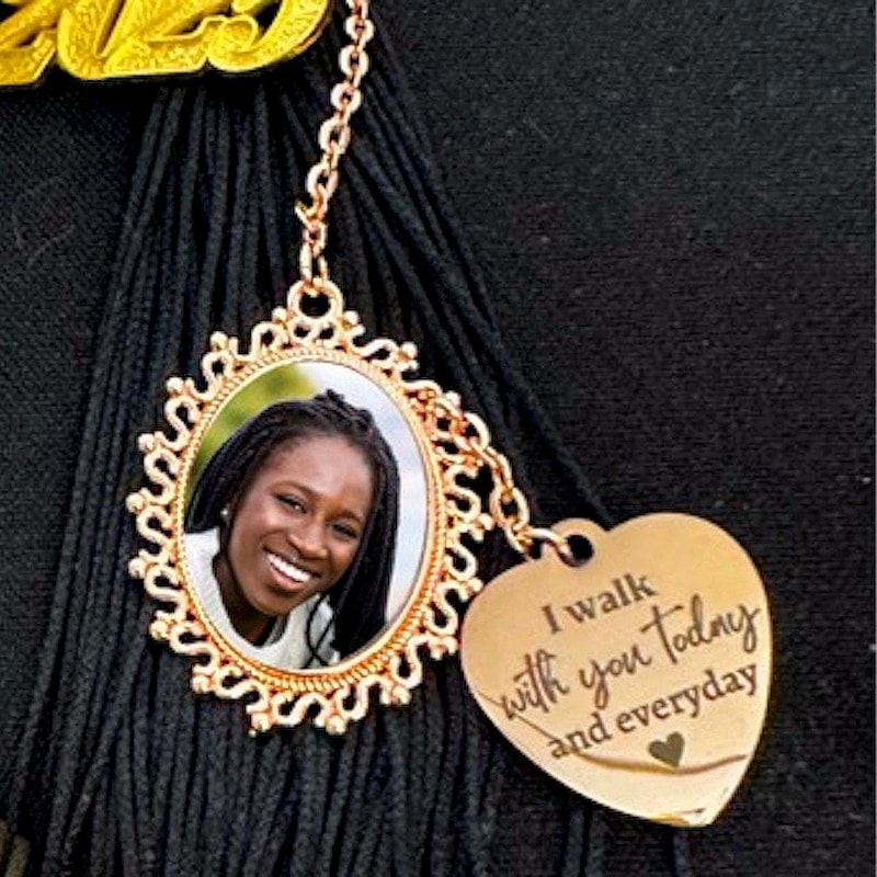 💖Buy 2 Free Shipping💖Personalized Graduation Memorial Photo Charm Custom Cap Tassel Keepsake with Loving Memory Saying