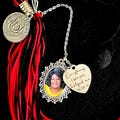 Custom Grad Photo Charm | Personalized Graduation Tassel Charm | In Loving Memory Grad Gift | Everything I am you helped me to be