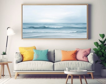 Minimalist Ocean Wave Print: Calming Coastal Art (Digital Download)