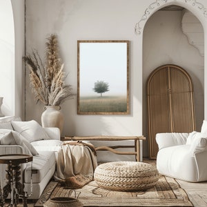 Minimalist Wall Art Tree Print Instant Download Tree Landscape Print Neutral Wall Decor Digital Download