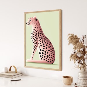 Pop Art Cheetah Print | Modern Digital Download Cheetah Wall Decor | Instant Printable Art for Home & Office Decoration